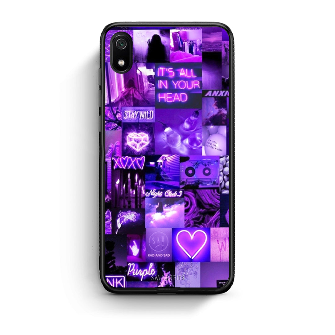Xiaomi Redmi 7A Collage Stay Wild Θήκη Αγίου Βαλεντίνου από τη Smartfits με σχέδιο στο πίσω μέρος και μαύρο περίβλημα | Smartphone case with colorful back and black bezels by Smartfits