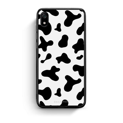 Xiaomi Redmi 7A Cow Print θήκη από τη Smartfits με σχέδιο στο πίσω μέρος και μαύρο περίβλημα | Smartphone case with colorful back and black bezels by Smartfits