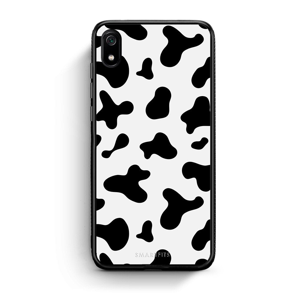 Xiaomi Redmi 7A Cow Print θήκη από τη Smartfits με σχέδιο στο πίσω μέρος και μαύρο περίβλημα | Smartphone case with colorful back and black bezels by Smartfits