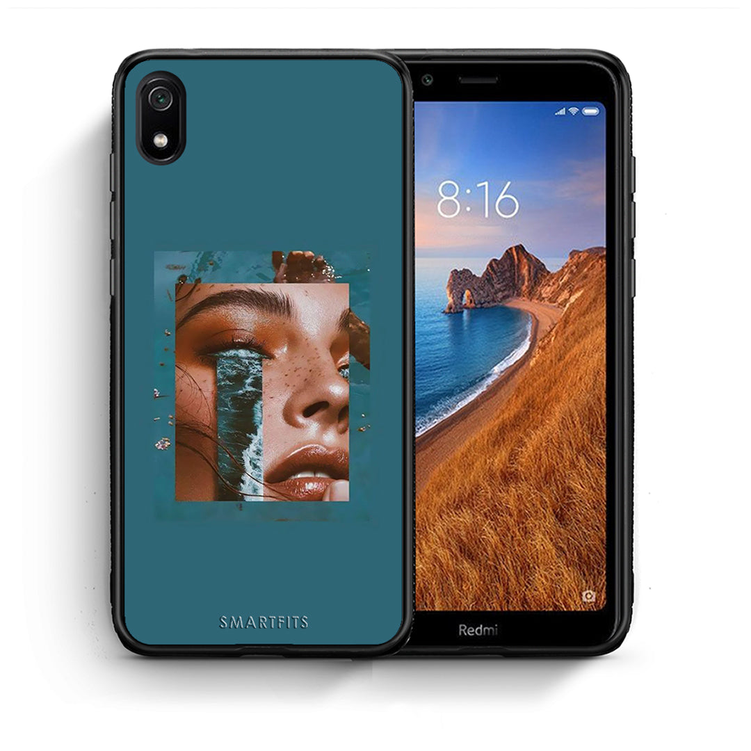Θήκη Xiaomi Redmi 7A Cry An Ocean από τη Smartfits με σχέδιο στο πίσω μέρος και μαύρο περίβλημα | Xiaomi Redmi 7A Cry An Ocean case with colorful back and black bezels
