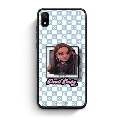 Xiaomi Redmi 7A Devil Baby Θήκη Αγίου Βαλεντίνου από τη Smartfits με σχέδιο στο πίσω μέρος και μαύρο περίβλημα | Smartphone case with colorful back and black bezels by Smartfits