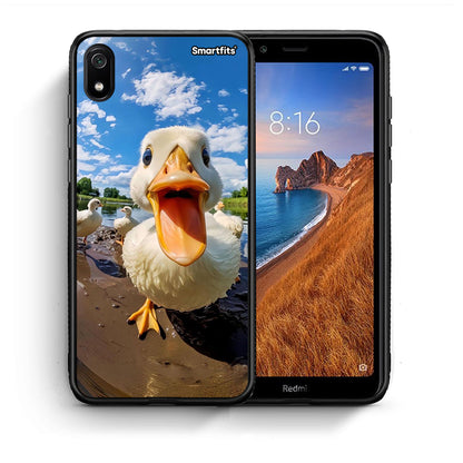 Θήκη Xiaomi Redmi 7A Duck Face από τη Smartfits με σχέδιο στο πίσω μέρος και μαύρο περίβλημα | Xiaomi Redmi 7A Duck Face case with colorful back and black bezels