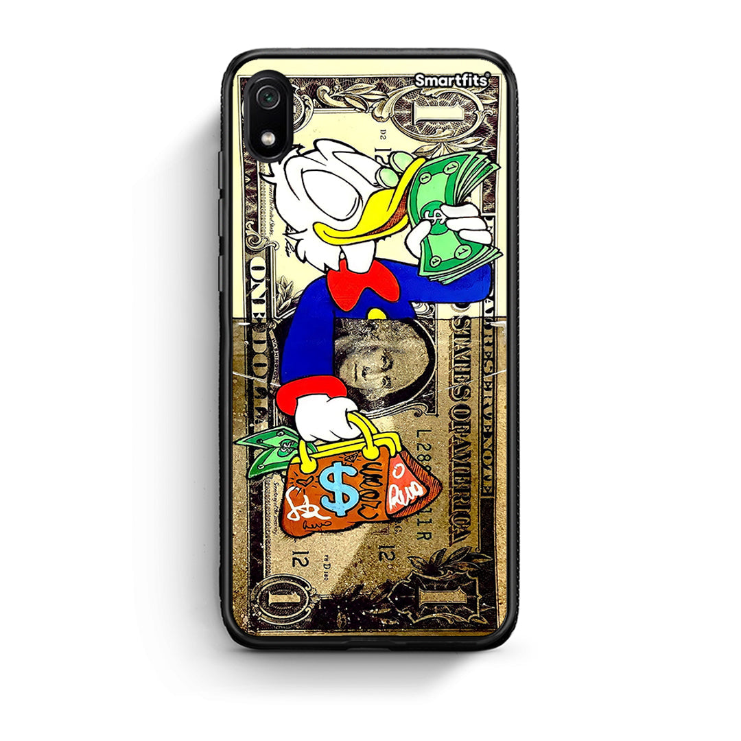 Xiaomi Redmi 7A Duck Money Θήκη από τη Smartfits με σχέδιο στο πίσω μέρος και μαύρο περίβλημα | Smartphone case with colorful back and black bezels by Smartfits