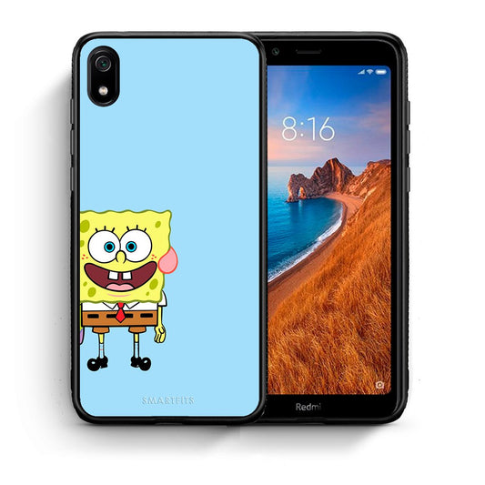 Θήκη Xiaomi Redmi 7A Friends Bob από τη Smartfits με σχέδιο στο πίσω μέρος και μαύρο περίβλημα | Xiaomi Redmi 7A Friends Bob case with colorful back and black bezels