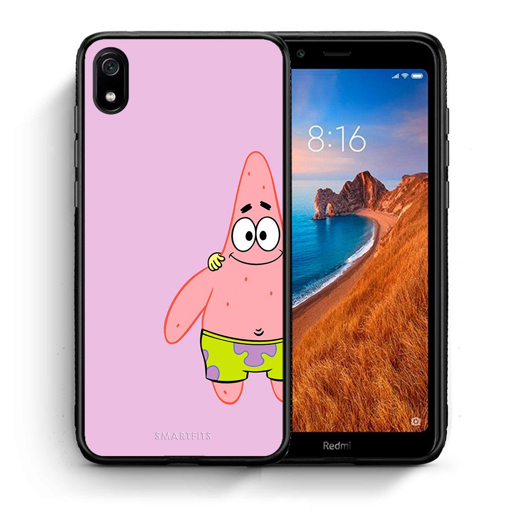 Θήκη Xiaomi Redmi 7A  Friends Patrick από τη Smartfits με σχέδιο στο πίσω μέρος και μαύρο περίβλημα | Xiaomi Redmi 7A  Friends Patrick case with colorful back and black bezels