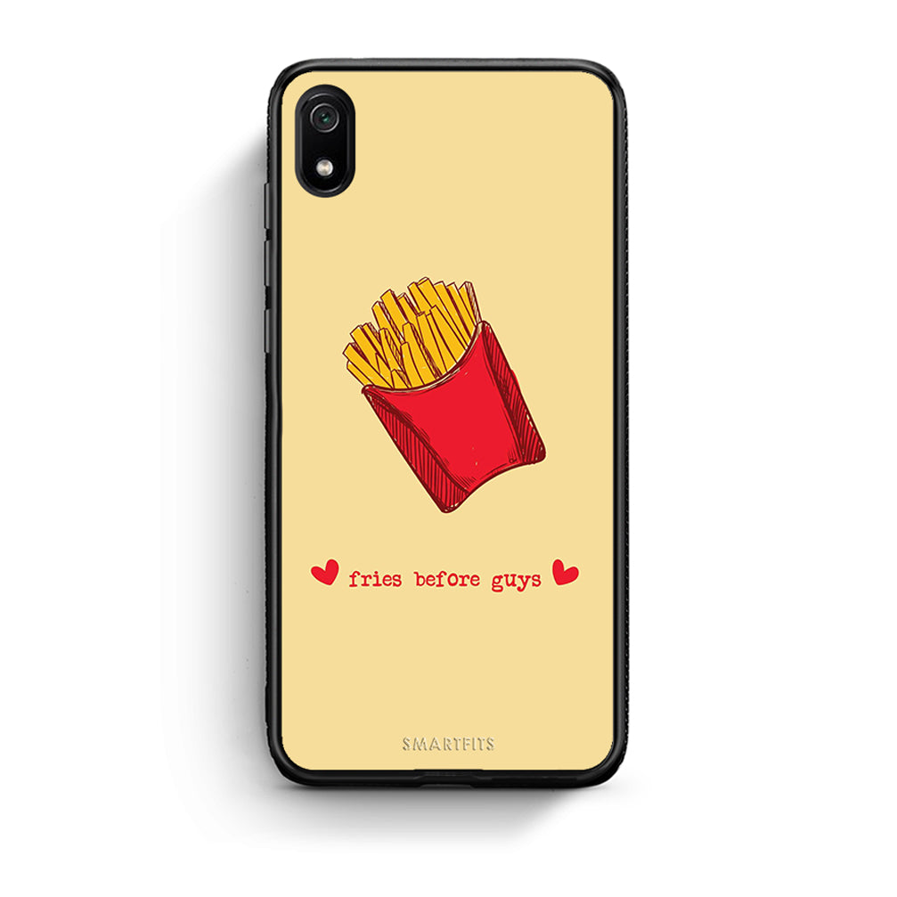 Xiaomi Redmi 7A Fries Before Guys Θήκη Αγίου Βαλεντίνου από τη Smartfits με σχέδιο στο πίσω μέρος και μαύρο περίβλημα | Smartphone case with colorful back and black bezels by Smartfits