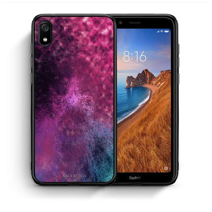 Θήκη Xiaomi Redmi 7A Aurora Galaxy από τη Smartfits με σχέδιο στο πίσω μέρος και μαύρο περίβλημα | Xiaomi Redmi 7A Aurora Galaxy case with colorful back and black bezels