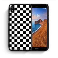 Thumbnail for Θήκη Xiaomi Redmi 7A Squares Geometric από τη Smartfits με σχέδιο στο πίσω μέρος και μαύρο περίβλημα | Xiaomi Redmi 7A Squares Geometric case with colorful back and black bezels