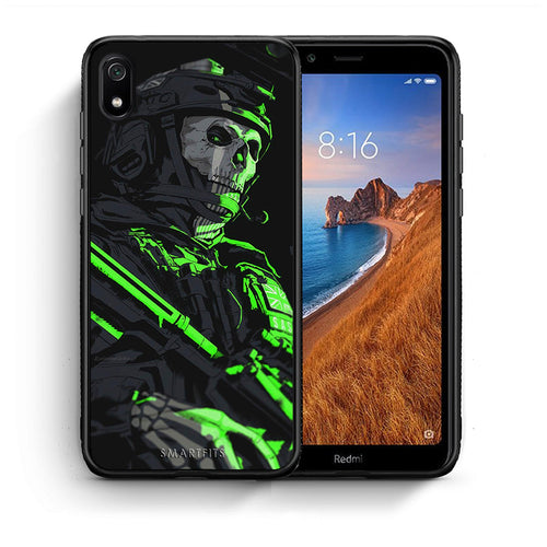 Θήκη Αγίου Βαλεντίνου Xiaomi Redmi 7A Green Soldier από τη Smartfits με σχέδιο στο πίσω μέρος και μαύρο περίβλημα | Xiaomi Redmi 7A Green Soldier case with colorful back and black bezels