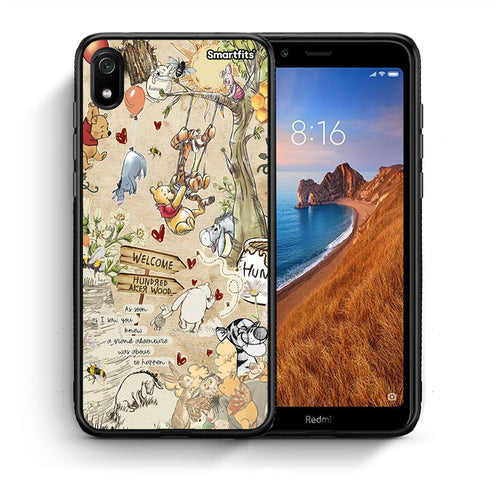 Θήκη Xiaomi Redmi 7A Happy Friends από τη Smartfits με σχέδιο στο πίσω μέρος και μαύρο περίβλημα | Xiaomi Redmi 7A Happy Friends case with colorful back and black bezels