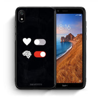 Thumbnail for Θήκη Αγίου Βαλεντίνου Xiaomi Redmi 7A Heart Vs Brain από τη Smartfits με σχέδιο στο πίσω μέρος και μαύρο περίβλημα | Xiaomi Redmi 7A Heart Vs Brain case with colorful back and black bezels