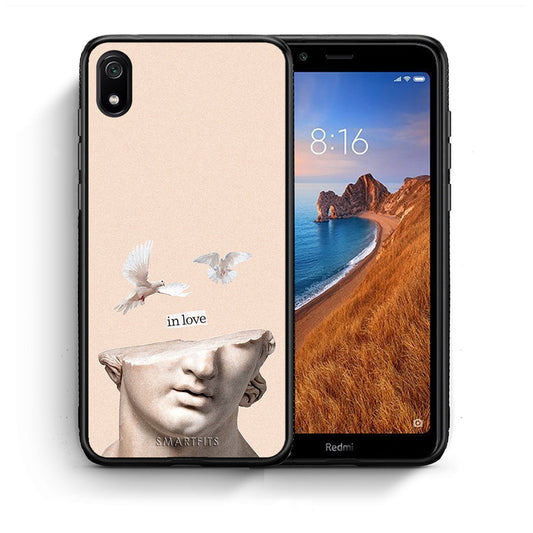 Θήκη Xiaomi Redmi 7A In Love από τη Smartfits με σχέδιο στο πίσω μέρος και μαύρο περίβλημα | Xiaomi Redmi 7A In Love case with colorful back and black bezels