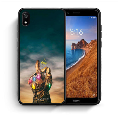 Θήκη Xiaomi Redmi 7A Infinity Snap από τη Smartfits με σχέδιο στο πίσω μέρος και μαύρο περίβλημα | Xiaomi Redmi 7A Infinity Snap case with colorful back and black bezels