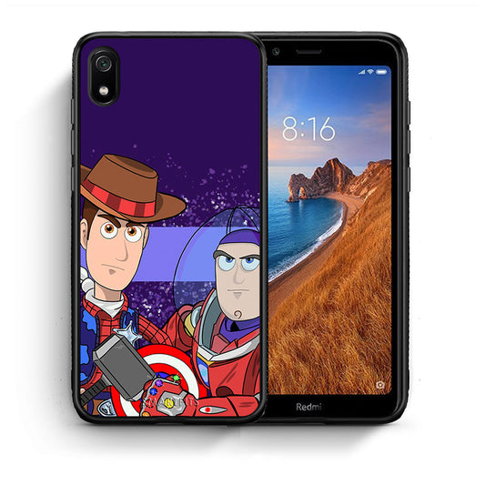 Θήκη Xiaomi Redmi 7A Infinity Story από τη Smartfits με σχέδιο στο πίσω μέρος και μαύρο περίβλημα | Xiaomi Redmi 7A Infinity Story case with colorful back and black bezels