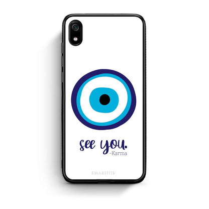 Xiaomi Redmi 7A Karma Says θήκη από τη Smartfits με σχέδιο στο πίσω μέρος και μαύρο περίβλημα | Smartphone case with colorful back and black bezels by Smartfits