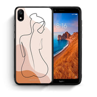 Thumbnail for Θήκη Xiaomi Redmi 7A LineArt Woman από τη Smartfits με σχέδιο στο πίσω μέρος και μαύρο περίβλημα | Xiaomi Redmi 7A LineArt Woman case with colorful back and black bezels