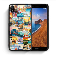 Thumbnail for Θήκη Xiaomi Redmi 7A Live To Travel από τη Smartfits με σχέδιο στο πίσω μέρος και μαύρο περίβλημα | Xiaomi Redmi 7A Live To Travel case with colorful back and black bezels