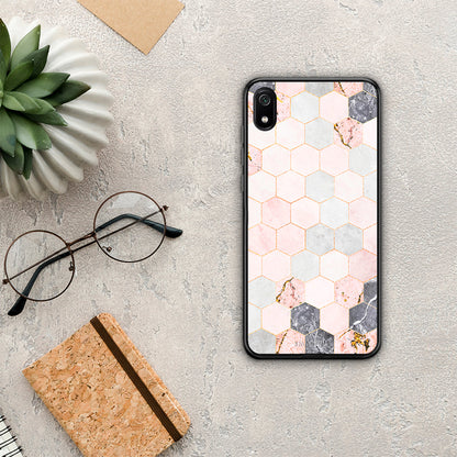 Marble Hexagon Pink - Xiaomi Redmi 7A θήκη
