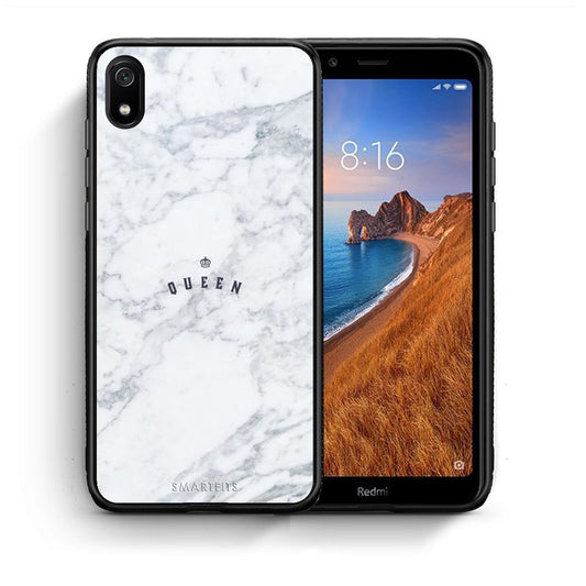Θήκη Xiaomi Redmi 7A Queen Marble από τη Smartfits με σχέδιο στο πίσω μέρος και μαύρο περίβλημα | Xiaomi Redmi 7A Queen Marble case with colorful back and black bezels