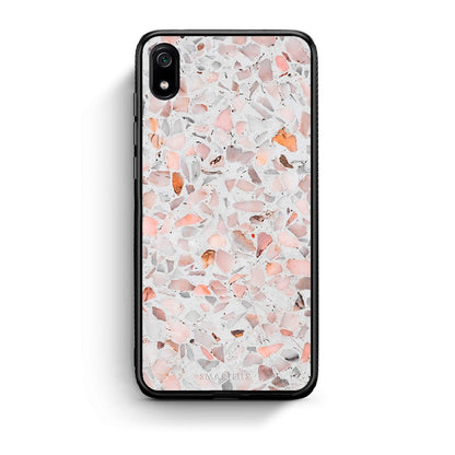Xiaomi Redmi 7A Marble Terrazzo θήκη από τη Smartfits με σχέδιο στο πίσω μέρος και μαύρο περίβλημα | Smartphone case with colorful back and black bezels by Smartfits