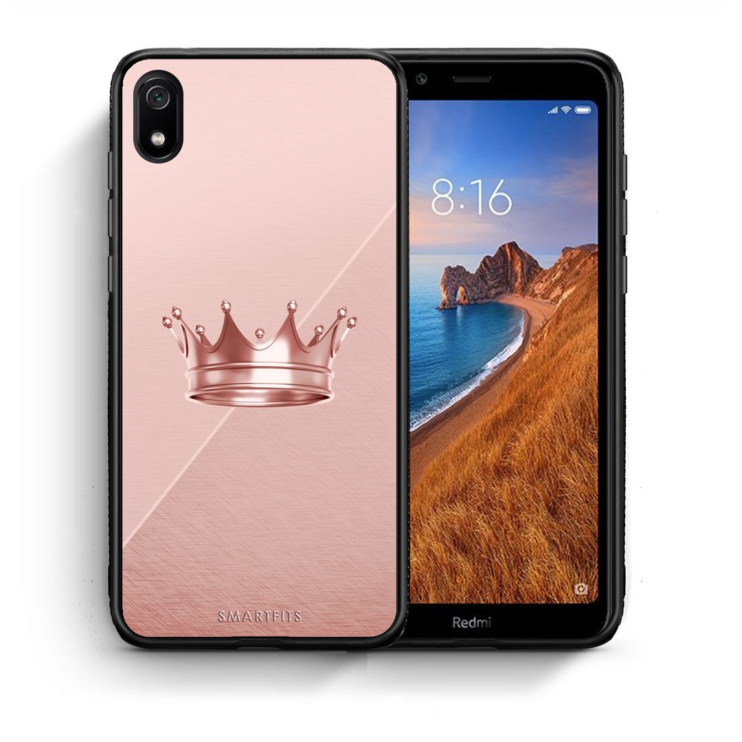 Θήκη Xiaomi Redmi 7A Crown Minimal από τη Smartfits με σχέδιο στο πίσω μέρος και μαύρο περίβλημα | Xiaomi Redmi 7A Crown Minimal case with colorful back and black bezels