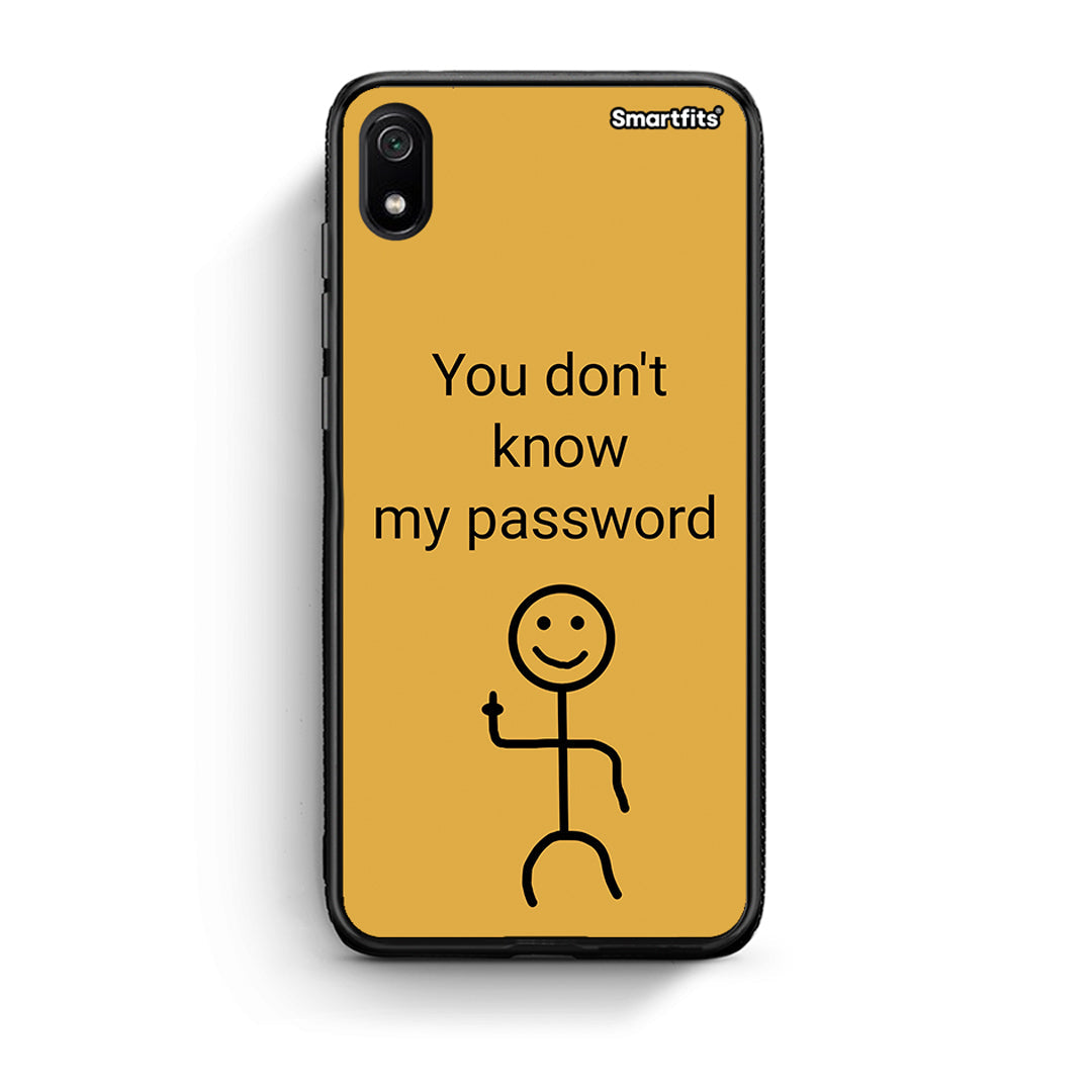 Xiaomi Redmi 7A My Password Θήκη από τη Smartfits με σχέδιο στο πίσω μέρος και μαύρο περίβλημα | Smartphone case with colorful back and black bezels by Smartfits