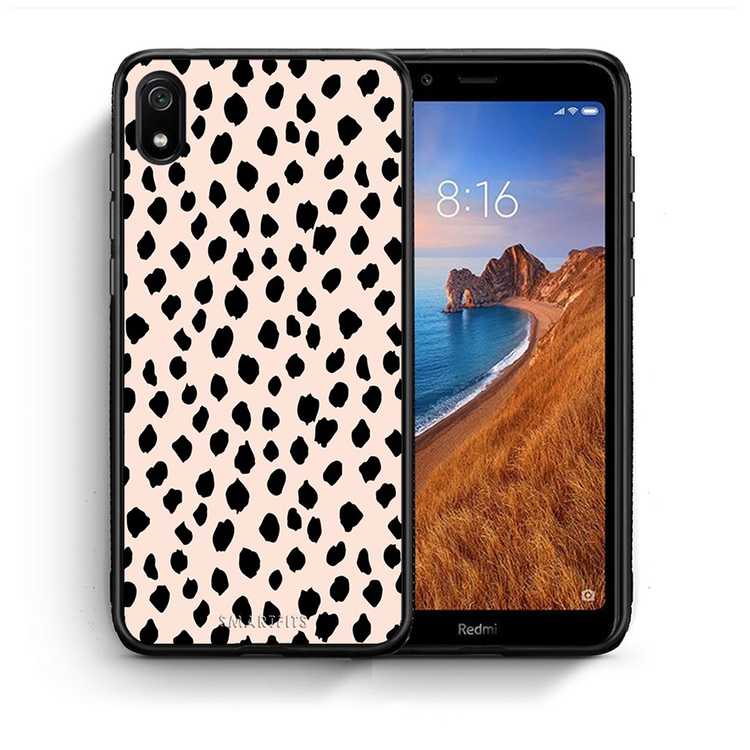 Θήκη Xiaomi Redmi 7A New Polka Dots από τη Smartfits με σχέδιο στο πίσω μέρος και μαύρο περίβλημα | Xiaomi Redmi 7A New Polka Dots case with colorful back and black bezels