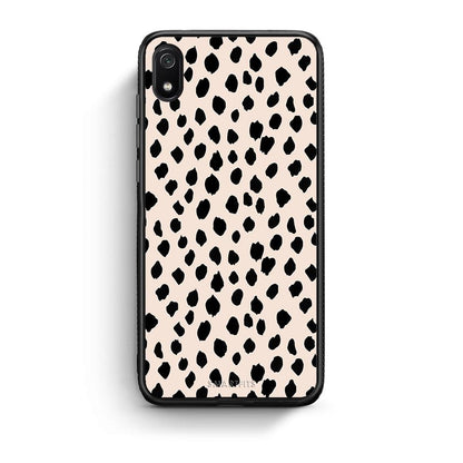 Xiaomi Redmi 7A New Polka Dots θήκη από τη Smartfits με σχέδιο στο πίσω μέρος και μαύρο περίβλημα | Smartphone case with colorful back and black bezels by Smartfits