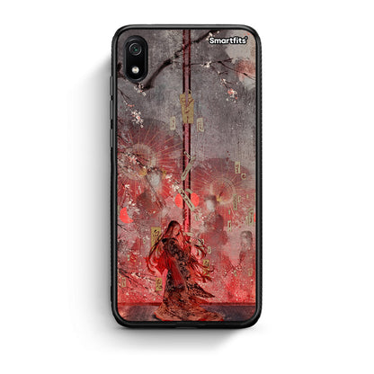 Xiaomi Redmi 7A Nezuko Kamado θήκη από τη Smartfits με σχέδιο στο πίσω μέρος και μαύρο περίβλημα | Smartphone case with colorful back and black bezels by Smartfits