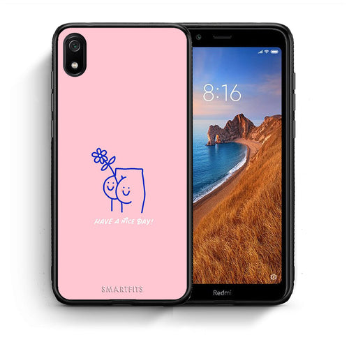 Θήκη Xiaomi Redmi 7A Nice Day από τη Smartfits με σχέδιο στο πίσω μέρος και μαύρο περίβλημα | Xiaomi Redmi 7A Nice Day case with colorful back and black bezels