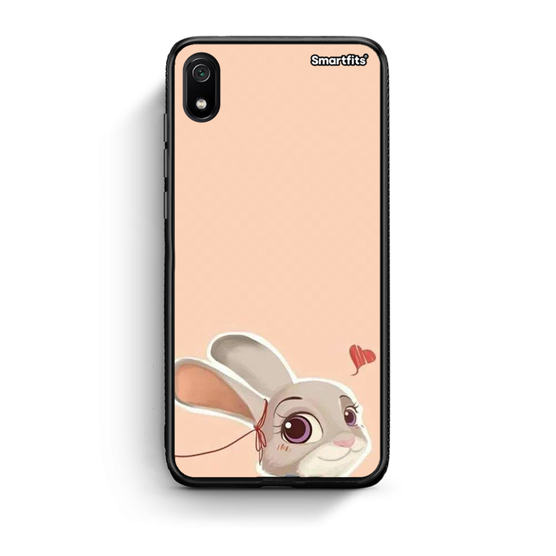 Xiaomi Redmi 7A Nick Wilde And Judy Hopps Love 2 θήκη από τη Smartfits με σχέδιο στο πίσω μέρος και μαύρο περίβλημα | Smartphone case with colorful back and black bezels by Smartfits