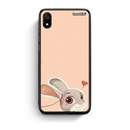 Xiaomi Redmi 7A Nick Wilde And Judy Hopps Love 2 θήκη από τη Smartfits με σχέδιο στο πίσω μέρος και μαύρο περίβλημα | Smartphone case with colorful back and black bezels by Smartfits