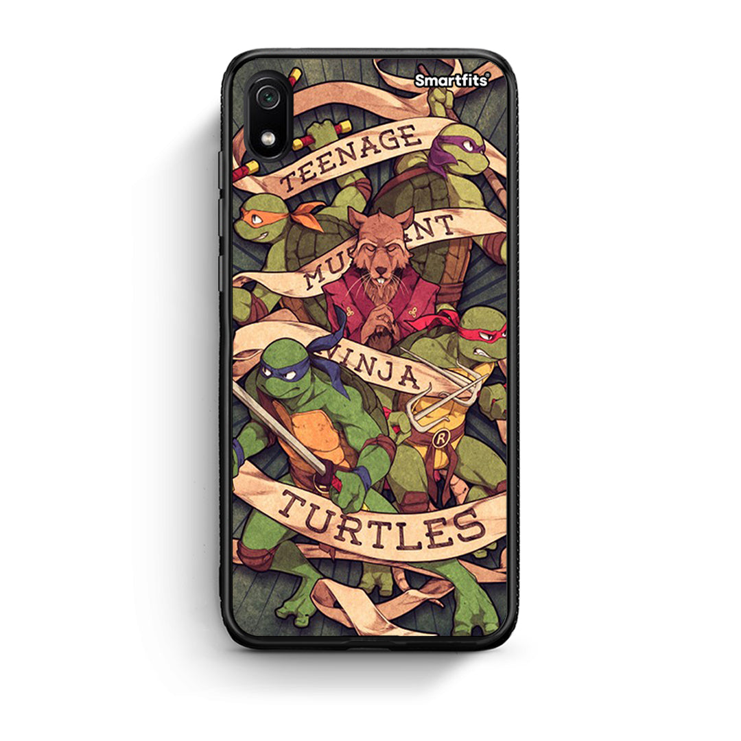 Xiaomi Redmi 7A Ninja Turtles θήκη από τη Smartfits με σχέδιο στο πίσω μέρος και μαύρο περίβλημα | Smartphone case with colorful back and black bezels by Smartfits