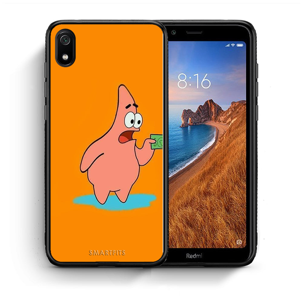 Θήκη Αγίου Βαλεντίνου Xiaomi Redmi 7A No Money 1 από τη Smartfits με σχέδιο στο πίσω μέρος και μαύρο περίβλημα | Xiaomi Redmi 7A No Money 1 case with colorful back and black bezels