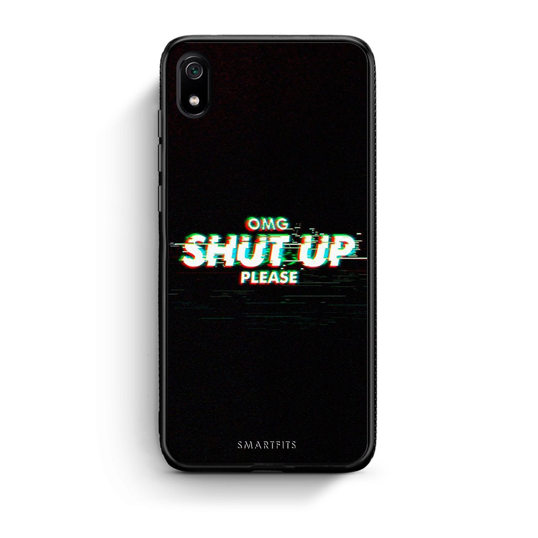 Xiaomi Redmi 7A OMG ShutUp θήκη από τη Smartfits με σχέδιο στο πίσω μέρος και μαύρο περίβλημα | Smartphone case with colorful back and black bezels by Smartfits
