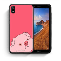 Thumbnail for Θήκη Αγίου Βαλεντίνου Xiaomi Redmi 7A Pig Love 1 από τη Smartfits με σχέδιο στο πίσω μέρος και μαύρο περίβλημα | Xiaomi Redmi 7A Pig Love 1 case with colorful back and black bezels