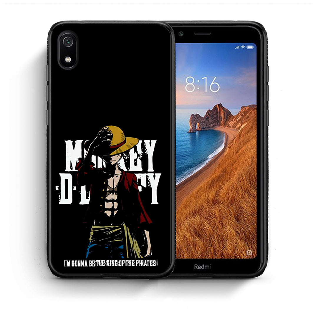 Θήκη Xiaomi Redmi 7A Pirate King από τη Smartfits με σχέδιο στο πίσω μέρος και μαύρο περίβλημα | Xiaomi Redmi 7A Pirate King case with colorful back and black bezels