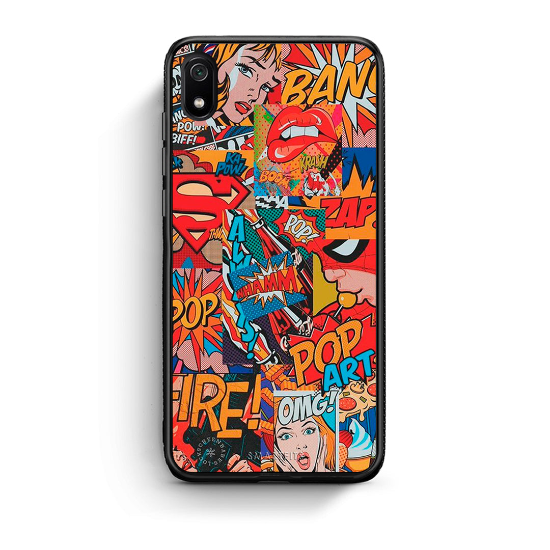 Xiaomi Redmi 7A PopArt OMG θήκη από τη Smartfits με σχέδιο στο πίσω μέρος και μαύρο περίβλημα | Smartphone case with colorful back and black bezels by Smartfits