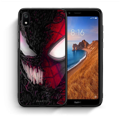 Θήκη Xiaomi Redmi 7A SpiderVenom PopArt από τη Smartfits με σχέδιο στο πίσω μέρος και μαύρο περίβλημα | Xiaomi Redmi 7A SpiderVenom PopArt case with colorful back and black bezels