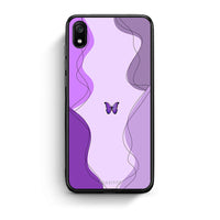 Thumbnail for Xiaomi Redmi 7A Purple Mariposa Θήκη Αγίου Βαλεντίνου από τη Smartfits με σχέδιο στο πίσω μέρος και μαύρο περίβλημα | Smartphone case with colorful back and black bezels by Smartfits