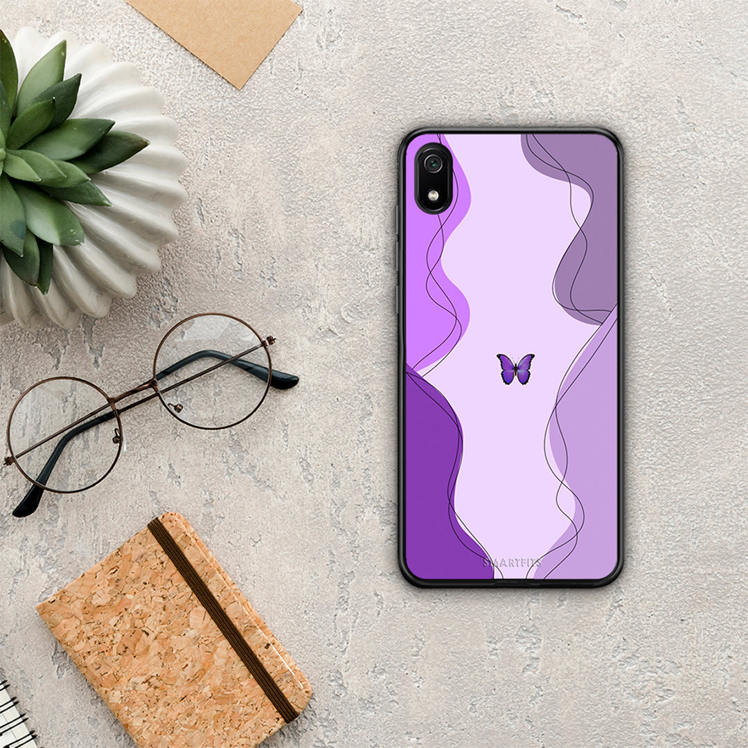 Purple Mariposa - Xiaomi Redmi 7A θήκη