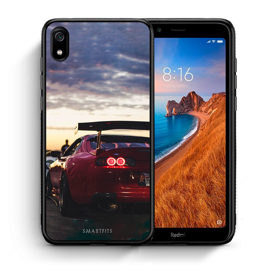 Θήκη Xiaomi Redmi 7A Racing Supra από τη Smartfits με σχέδιο στο πίσω μέρος και μαύρο περίβλημα | Xiaomi Redmi 7A Racing Supra case with colorful back and black bezels