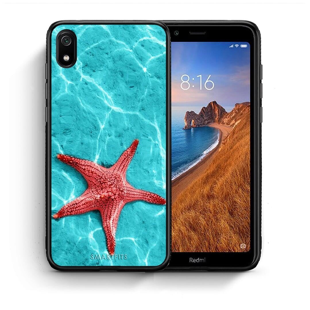 Θήκη Xiaomi Redmi 7A Red Starfish από τη Smartfits με σχέδιο στο πίσω μέρος και μαύρο περίβλημα | Xiaomi Redmi 7A Red Starfish case with colorful back and black bezels