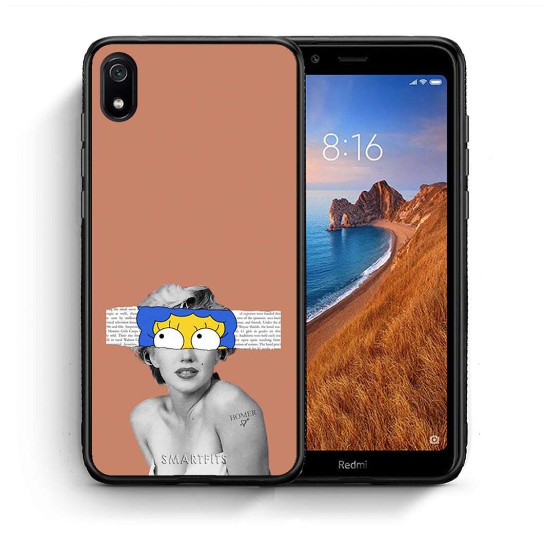 Θήκη Xiaomi Redmi 7A Sim Merilyn από τη Smartfits με σχέδιο στο πίσω μέρος και μαύρο περίβλημα | Xiaomi Redmi 7A Sim Merilyn case with colorful back and black bezels