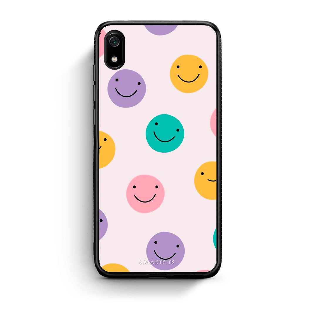 Xiaomi Redmi 7A Smiley Faces θήκη από τη Smartfits με σχέδιο στο πίσω μέρος και μαύρο περίβλημα | Smartphone case with colorful back and black bezels by Smartfits