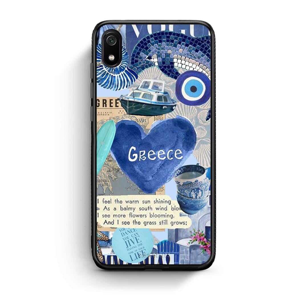 Xiaomi Redmi 7A Summer In Greece Θήκη από τη Smartfits με σχέδιο στο πίσω μέρος και μαύρο περίβλημα | Smartphone case with colorful back and black bezels by Smartfits