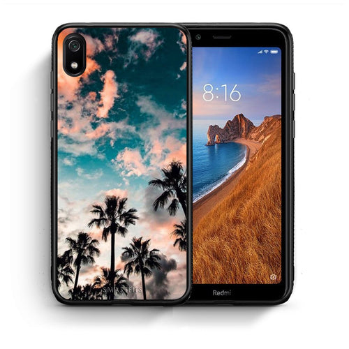 Θήκη Xiaomi Redmi 7A Sky Summer από τη Smartfits με σχέδιο στο πίσω μέρος και μαύρο περίβλημα | Xiaomi Redmi 7A Sky Summer case with colorful back and black bezels