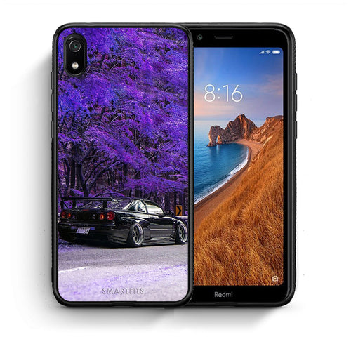 Θήκη Αγίου Βαλεντίνου Xiaomi Redmi 7A Super Car από τη Smartfits με σχέδιο στο πίσω μέρος και μαύρο περίβλημα | Xiaomi Redmi 7A Super Car case with colorful back and black bezels