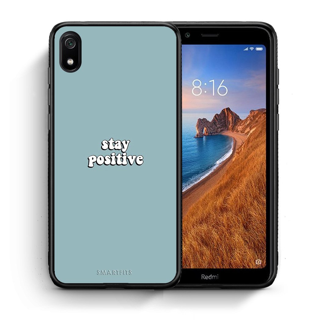 Θήκη Xiaomi Redmi 7A Positive Text από τη Smartfits με σχέδιο στο πίσω μέρος και μαύρο περίβλημα | Xiaomi Redmi 7A Positive Text case with colorful back and black bezels
