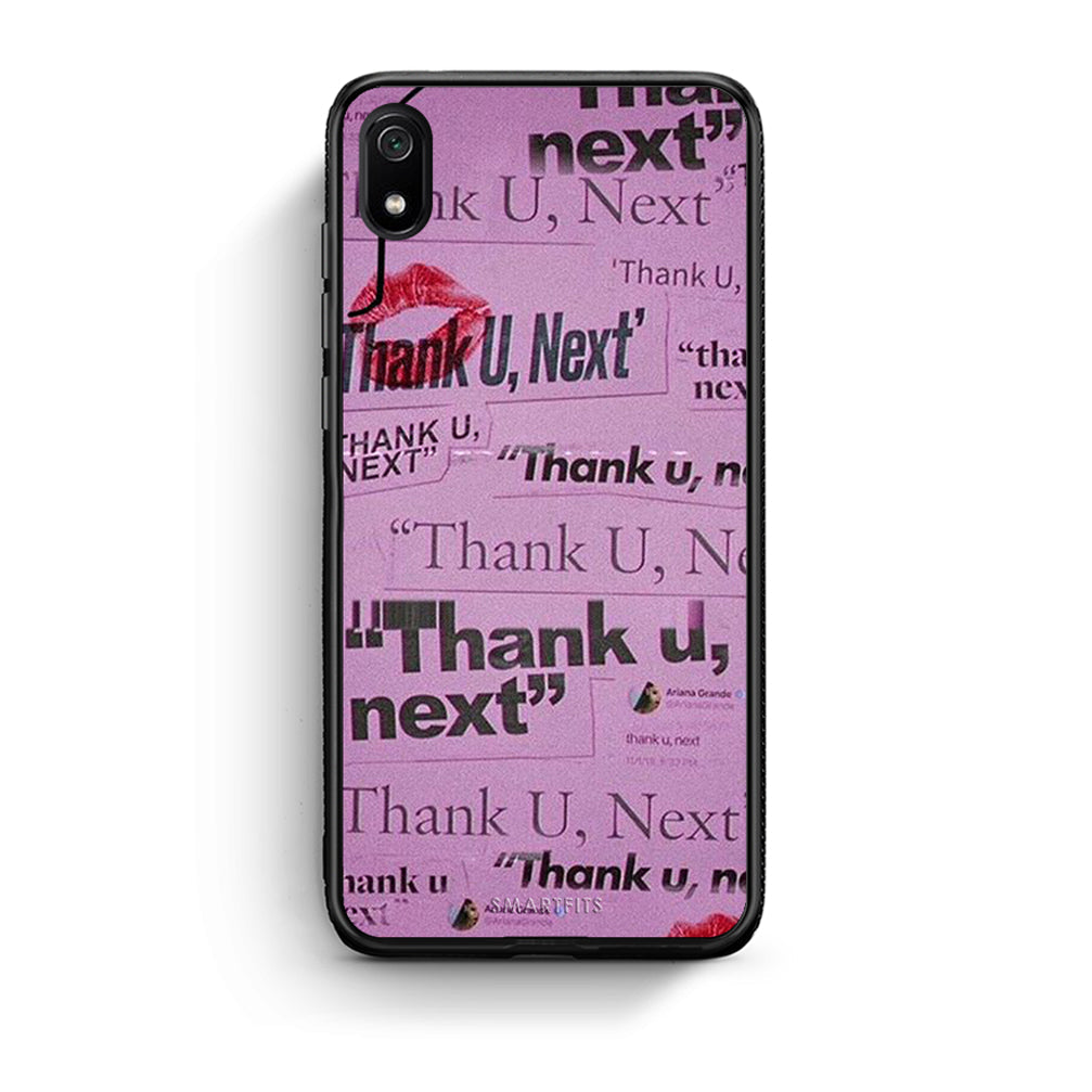 Xiaomi Redmi 7A Thank You Next Θήκη Αγίου Βαλεντίνου από τη Smartfits με σχέδιο στο πίσω μέρος και μαύρο περίβλημα | Smartphone case with colorful back and black bezels by Smartfits